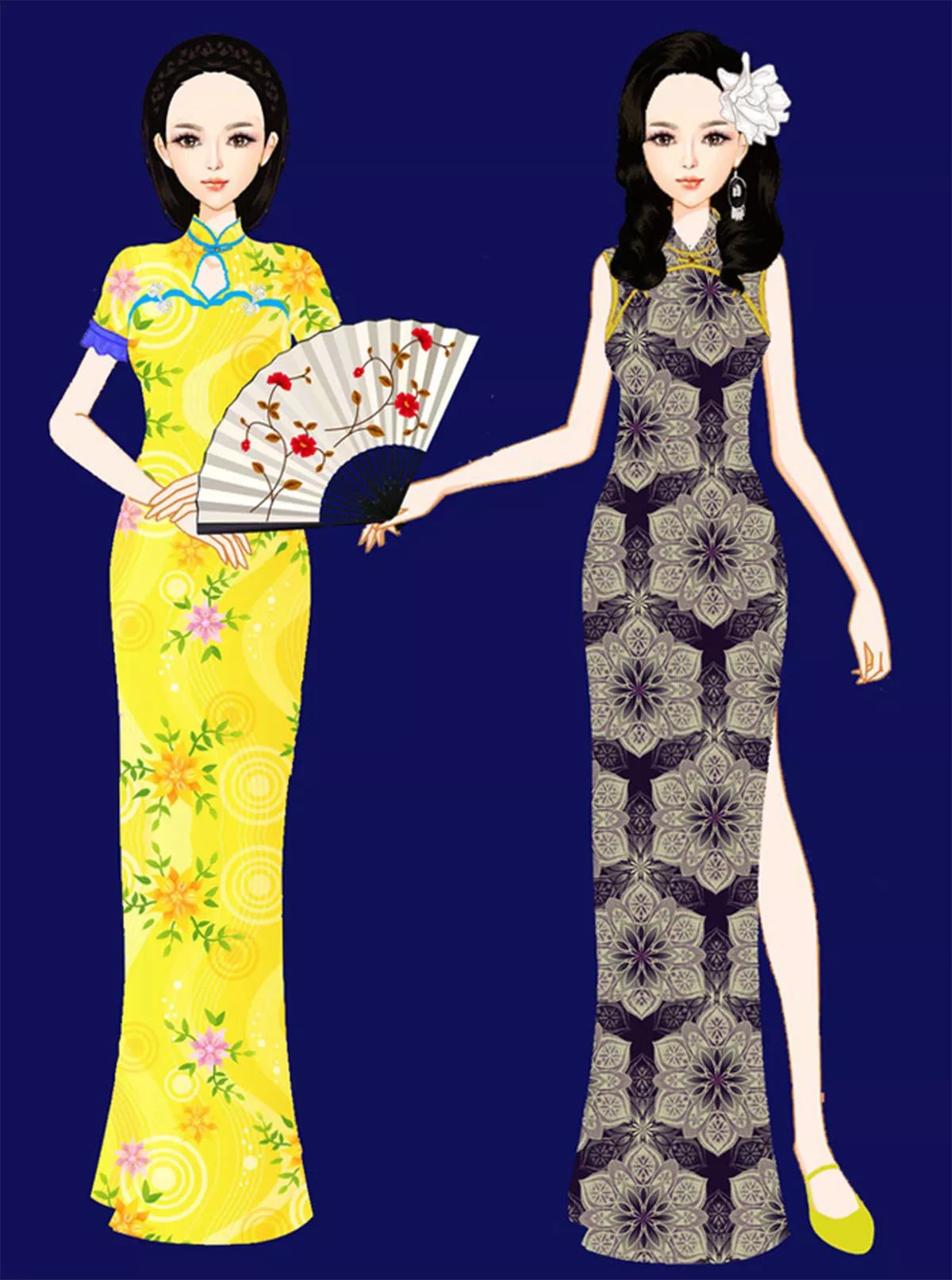旗袍袖型与旗袍“襟”科普及款式设计-服装设计-CFW服装设计网